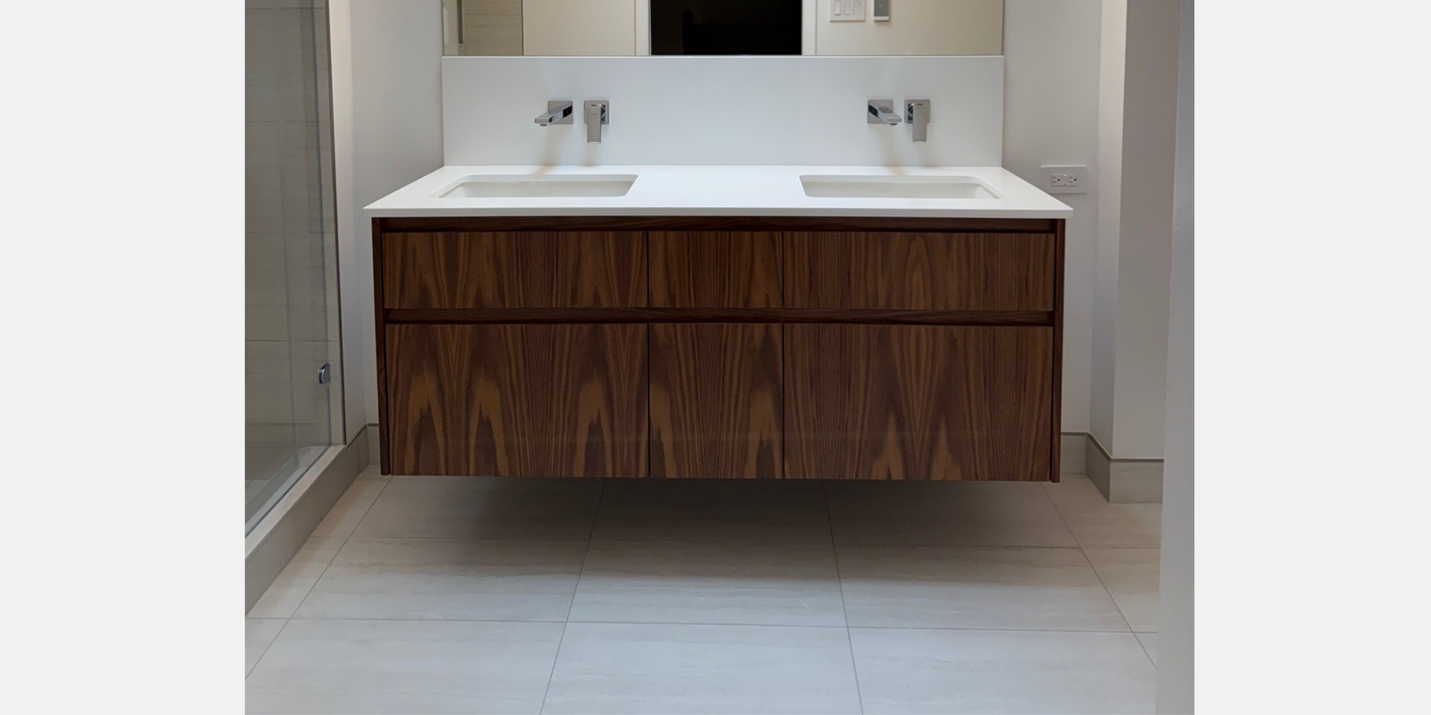 Multifamily Bathroom Design with ORLA White Natural Porcelain Tile