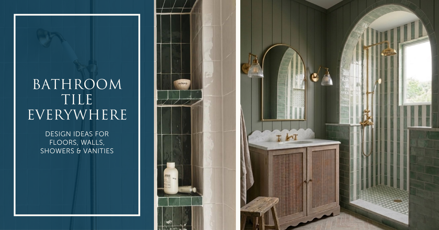 Bathroom Tile Everywhere: Design Ideas for Floors, Walls, Showers & Vanities