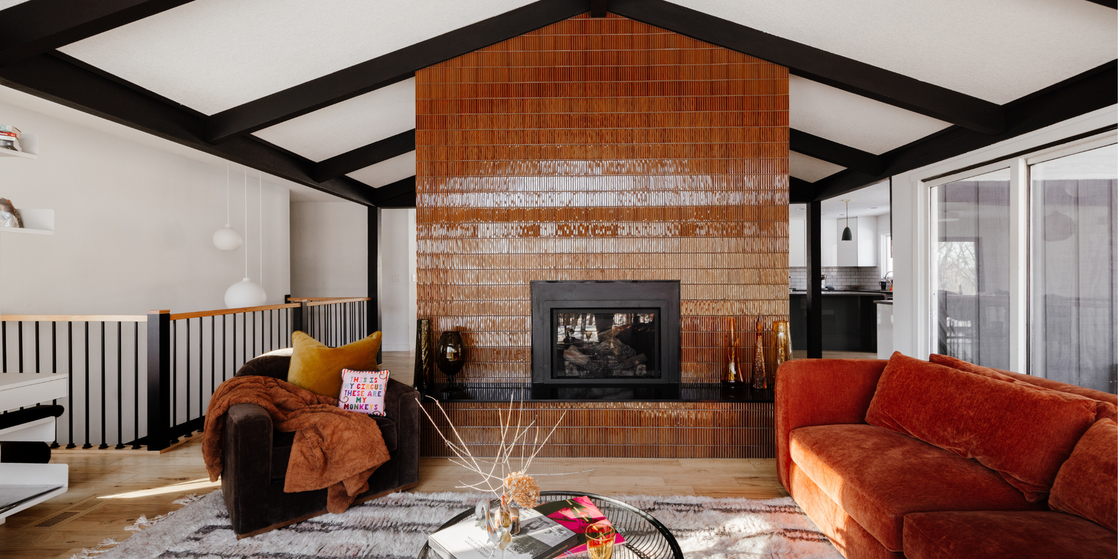 Mid-Century Fireplace Tile Renovation