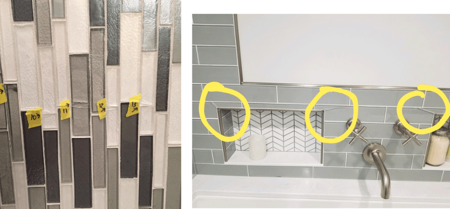 Cracked Glass Tiles in the Shower - Architessa