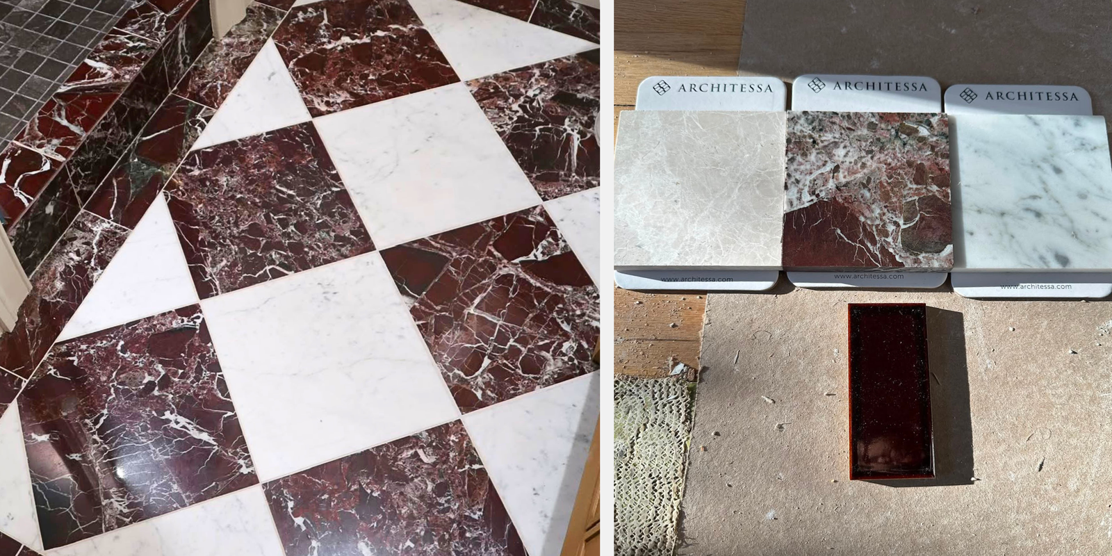 EmilyinNew.York's QUADRIA Tile Checkerboard Bathroom