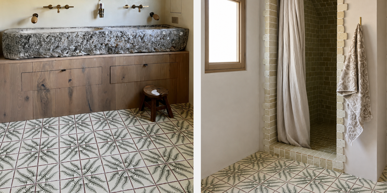 Farmhouse Bathroom with Lauren Liess TERRA Tile