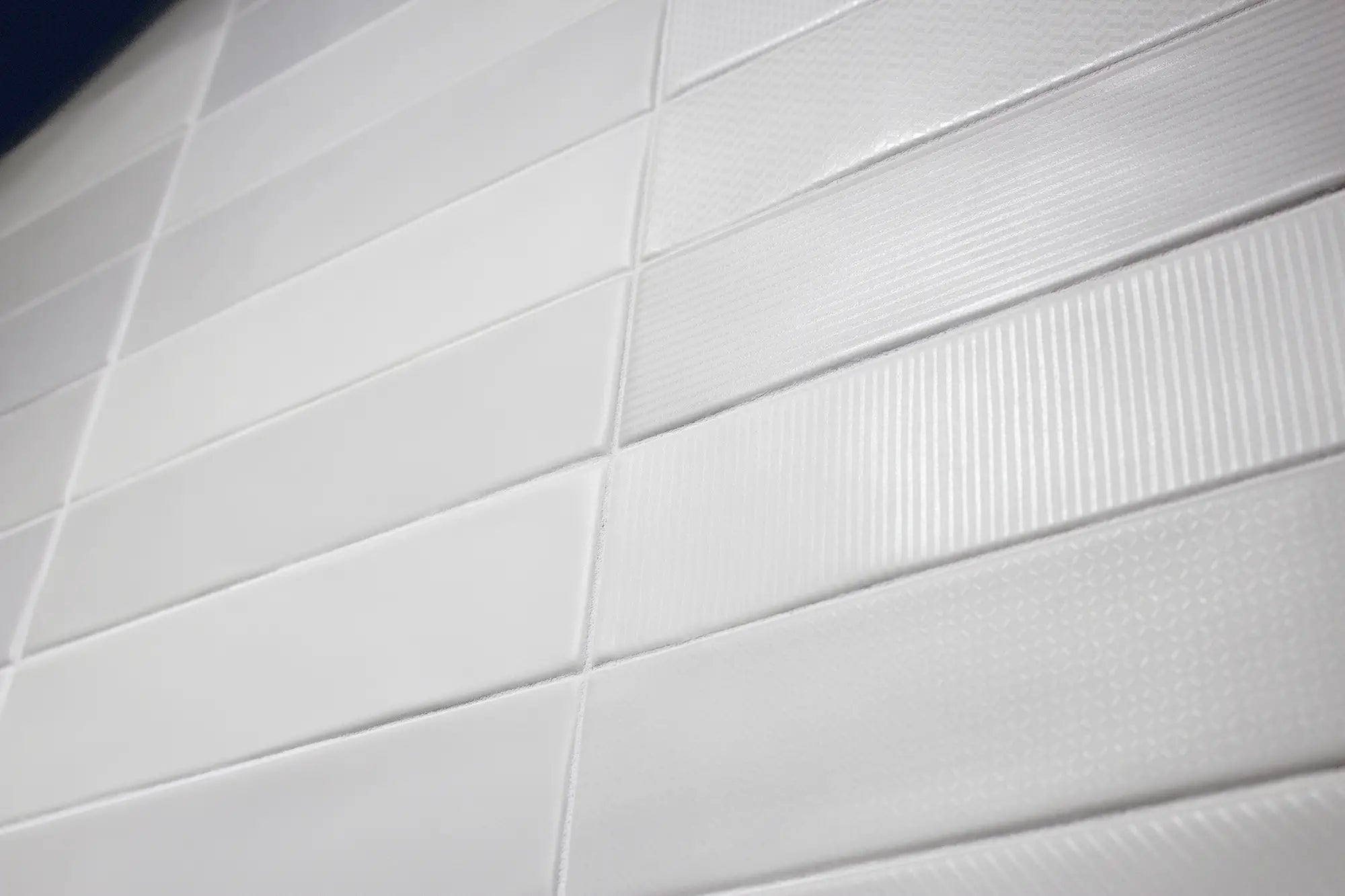 3x12 Deco Field Tile White Matte